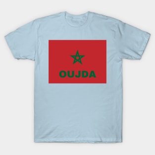 Oujda City in Moroccan Flag T-Shirt